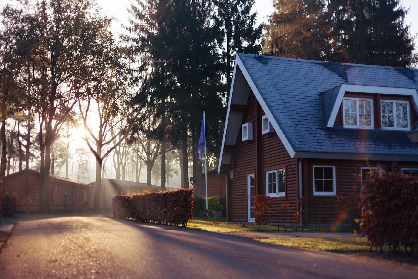Home with richly textured engineered wood siding