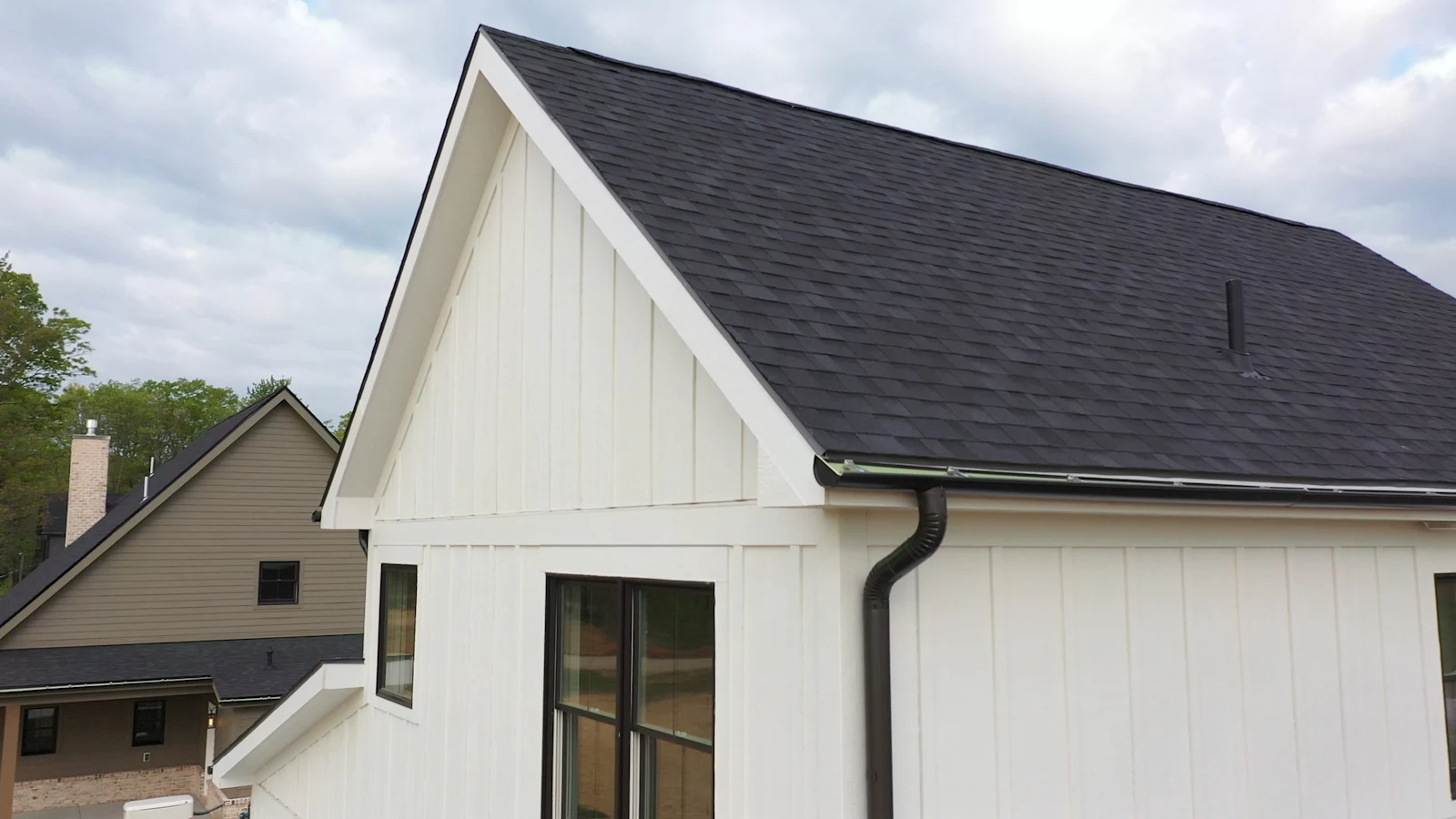 Home finished with LP SmartSide board-and-batten siding