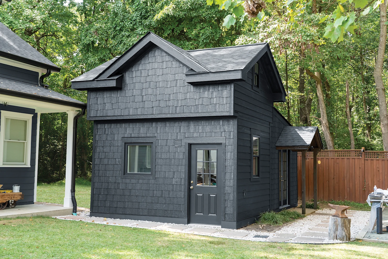 Home featuring LP SmartSide shake siding accents