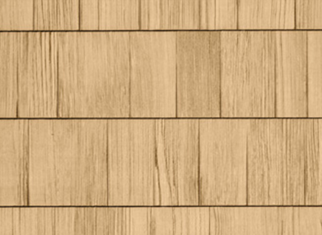 TruWood Cedar Shake Lap siding with staggered shingle texture